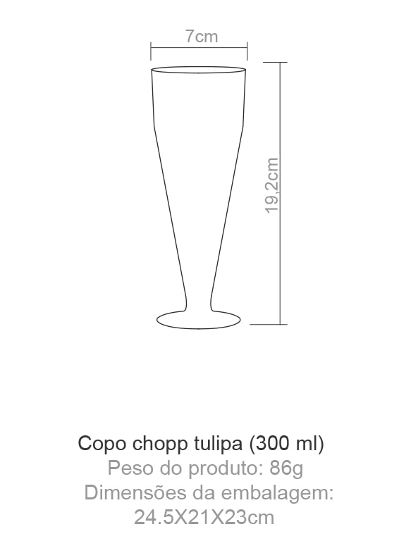 Copo Chopp Tulipa